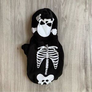 Skeleton Dog Hooded Sweatshirt Halloween